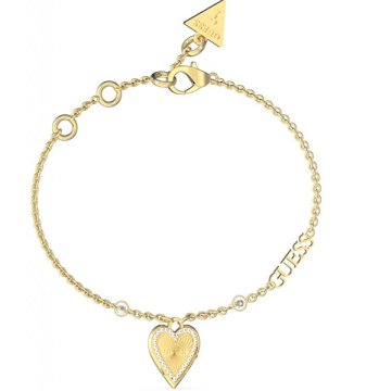 Guess Nežna pozlačena zapestnica Love Me Tender JUBB03242JWYG