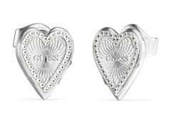 Guess Čudoviti jekleni uhani Love Me Tender JUBE03237JWRHT/U