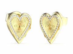 Guess Čudoviti pozlačeni uhani Love Me Tender JUBE03237JWYGT/U