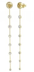 Guess Dolgi pozlačeni uhani Perfect Illusion JUBE03379JWYGT/U