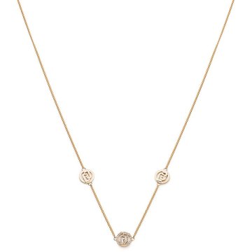 Liu.Jo Čudovita pozlačena ogrlica z modnimi logotipi LJ2081