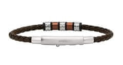 Breil Elegantna moška usnjena zapestnica Wanderlust TJ3371
