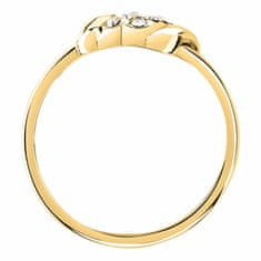 Morellato Pozlačen prstan s kristali Torchon SAWZ13 (Obseg 56 mm)
