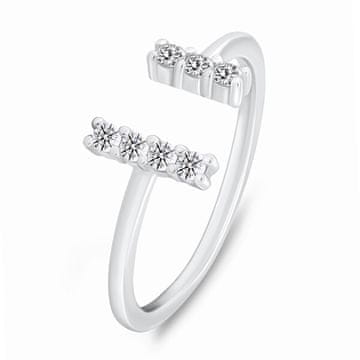 Brilio Silver Očarljiv srebrn prstan s cirkoni RI113W