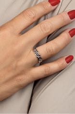 Brilio Silver Eleganten srebrn odprt prstan RI082W