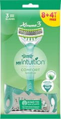 Wilkinson Sword Brivnik za enkratno uporabo za ženske My Intuition Comfort Sensitiv e 8 + 4 kos