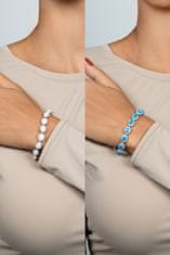 Brilio Silver Čudovita srebrna zapestnica s sintetičnimi opali BRC127W