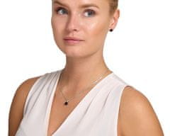 JwL Luxury Pearls Fina srebrna ogrlica s pravimi črnimi biseri JL0836 (verižica, obesek)