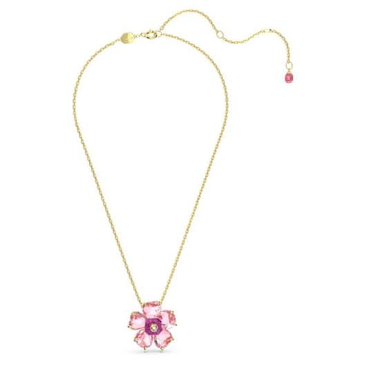 Swarovski Nezgrešljiva pozlačena ogrlica s kristali Florere 5650569