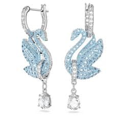 Swarovski Osupljivi labodji uhani 2v1 s kristali Iconic Swan 5660593