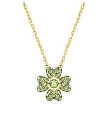 Swarovski Čudovita pozlačena ogrlica štiriperesna deteljica s kristali Idyllia 5671144