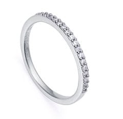Viceroy Eleganten srebrn prstan s prozornimi cirkoni Clasica 9118A014 (Obseg 56 mm)