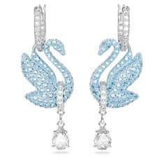 Swarovski Osupljivi labodji uhani 2v1 s kristali Iconic Swan 5660593