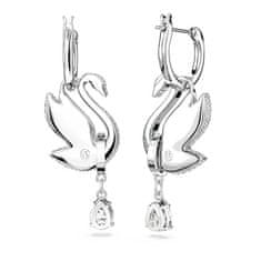 Swarovski Osupljivi labodji uhani 2v1 s kristali Iconic Swan 5660593