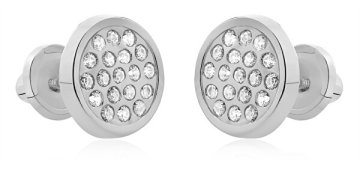 Brilio Uhani iz belega zlata s cirkoni 14/833.721/17ZIR