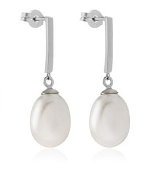 Brilio Elegantni zlati uhani z biseri 14/957.131/3P