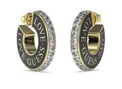 Guess Čudoviti pozlačeni uhani s cirkoni Love Guess JUBE04083JWYGBKT/U