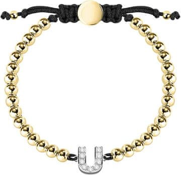 La Petite Story Dvobarvna zapestnica s črko "U" LPS05ARR23