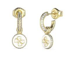 Guess Elegantni pozlačeni prstani s cirkoni Knot You JUBE04054JWYGWHT/U