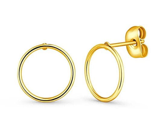 Vuch Minimalistični pozlačeni uhani Ring Qupia Gold