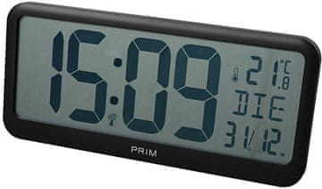PRIM Radijsko vodena digitalna stenska ura PRIM Radio Nika E01.4298.90