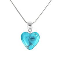 Lampglas Nežna ogrlica Forest Heart s čistim srebrom v biseru Lampglas NLH10