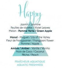 Maison Berger Paris Darilni set difuzorja za avto Aroma Happy krom + polnilo Aquatic Freshness