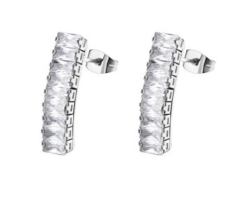 Brosway Čudoviti jekleni uhani s cirkoni Desideri BEIE010