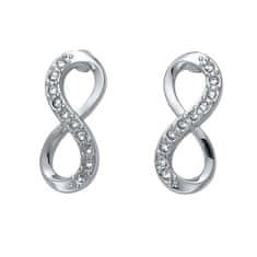 Brezčasni uhani s kristali Infinity 42226.R