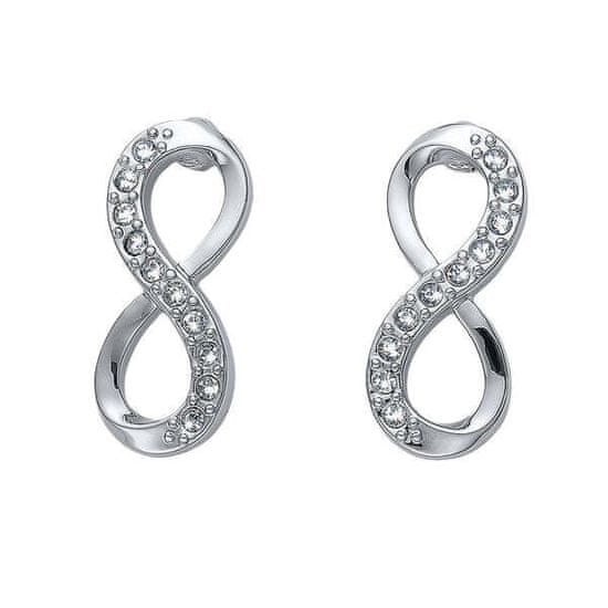 Brezčasni uhani s kristali Infinity 42226.R