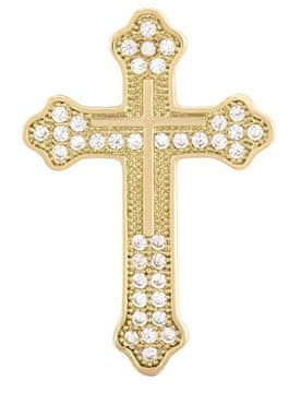 Troli Moderna pozlačena broška Križ KS-224_G