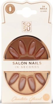 Umetni nohti Čokolada (Salon Nails) 24 kos