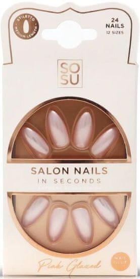 Umetni nohti Pink (Salon Nails) 24 kos