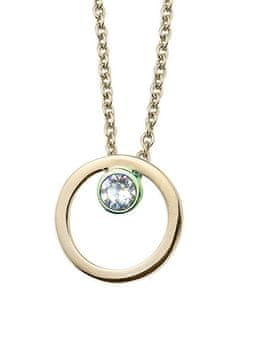 Brezčasna pozlačena ogrlica s kristali Swarovski Mirage 32215.G