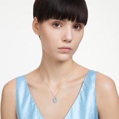Swarovski Očarljiva ogrlica z modrim Iconic Swan 5660594