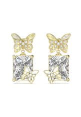 Guess Chrysalis pozlačeni uhani metulj JUBE04089JWYGT/U