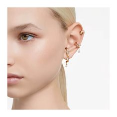 Swarovski Modni komplet pozlačenih kristalnih uhanov Dexter 5663334