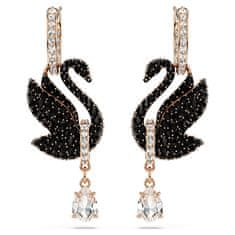 Swarovski Osupljivi labodji uhani 2v1 s kristali Iconic Swan 5678047