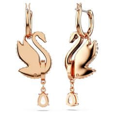 Swarovski Osupljivi labodji uhani 2v1 s kristali Iconic Swan 5678047