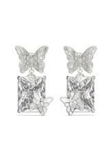 Guess Chrysalis jekleni metuljčki uhani JUBE04089JWRHT/U