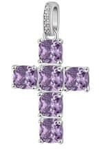 Brosway Srebrn obesek s cirkoni Fancy Magic Purple FMP18