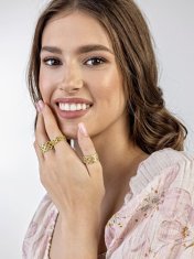 Madeline Gold Ring Pozlačen odprt prstan MCR23001G