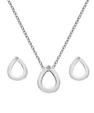Hot Diamonds Komplet srebrnega nakita Amulets SS135 (verižica, uhani)