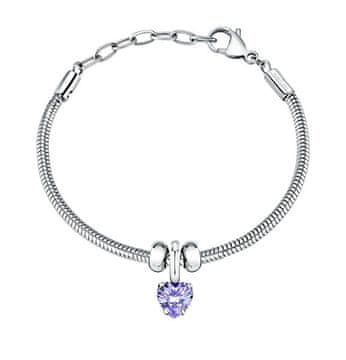 Morellato Čudovita jeklena zapestnica s kapljičnim srcem SCZ1345