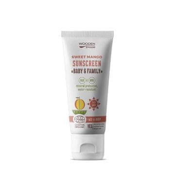 WoodenSpoon Losjon za telo za sončenje Mango Baby & Family SPF 50 (Losjon za telo za sončenje) 100 ml