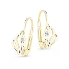 Cutie Diamonds Luksuzni diamantni uhani iz rumenega zlata DZ8024-L-55-00-X-L1