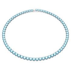 Swarovski Bleščeča ogrlica z modrimi cirkoni Matrix Tennis 5661187