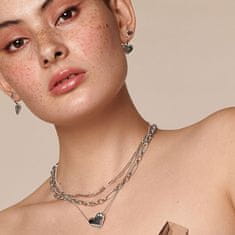 Hot Diamonds Srebrni viseči uhani s pravimi diamanti Desire DE780