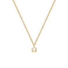 Hot Diamonds Fina pozlačena ogrlica z biseri in diamanti dragih kamnov DN198