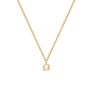 Hot Diamonds Fina pozlačena ogrlica z biseri in diamanti dragih kamnov DN198